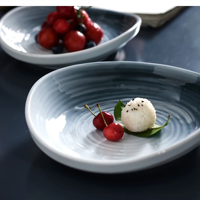 Japanese-style ceramic fruit plate special-shaped dinner European-style tableware home hotel dessert