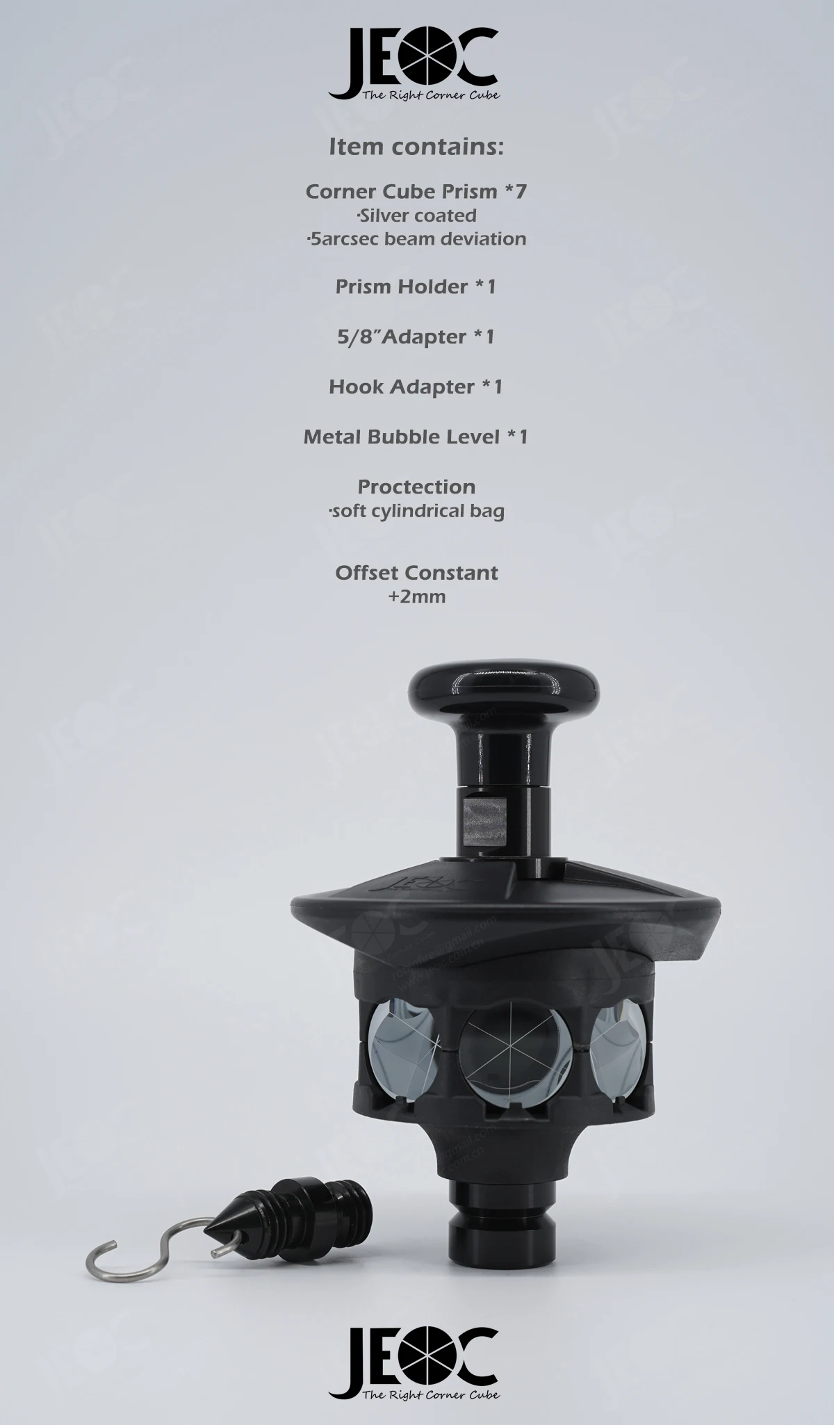JEOC 58128001 Reflektierendes 360-Grad-Prisma für Totalstationszubehör der Trimble VX&S-Serie Topographie-Landvermessungsreflektor – Detail 2