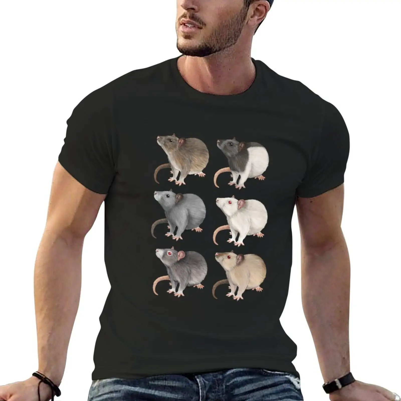 

Ratlicious - Collection of Rats T-Shirt boys animal print graphics summer 2025 Luxury man oversized t shirt men