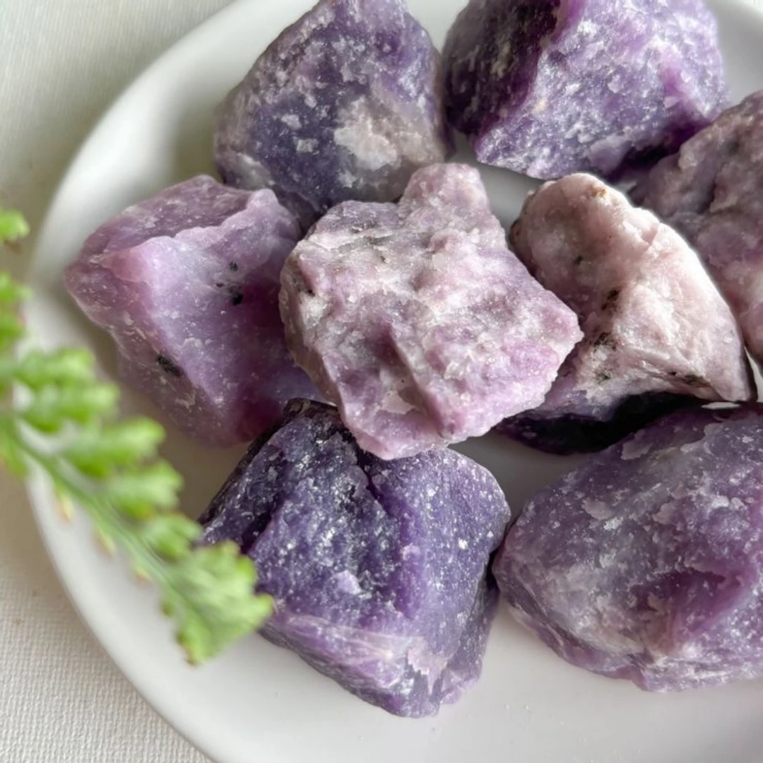 Piedra cruda de fosfosiderita Natural de 40g/120g/240g, piedra rugosa de Mica púrpura, espécimen Mineral de forma Irregular, regalo de decoración del hogar