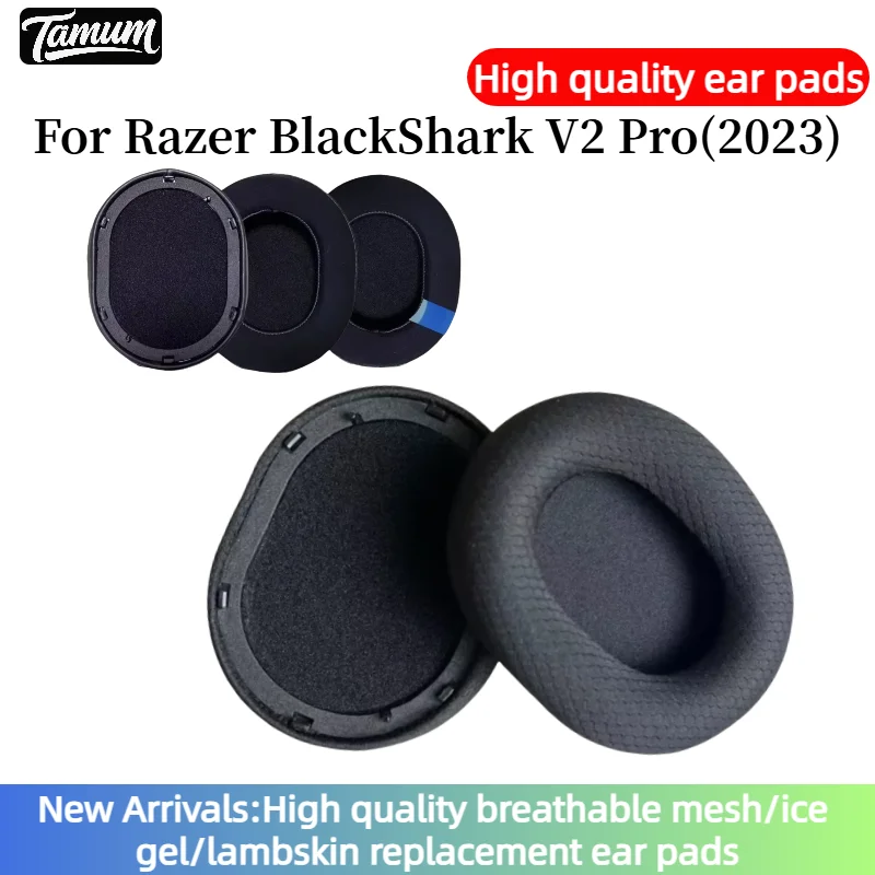 

TAMUM 1 Pair Replacement memory foam Ear Pads With buckle Pillow Cushion Cover For Razer BlackShark V2 Pro(2023) Headset