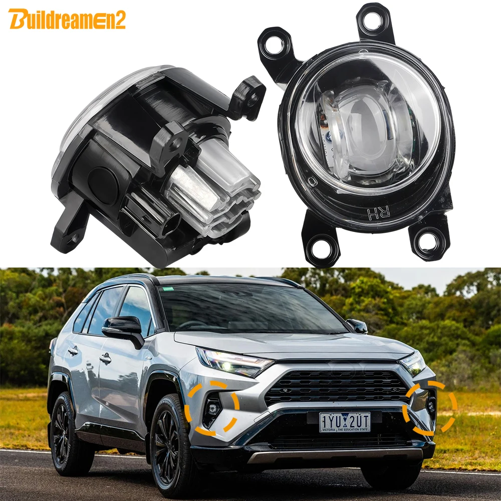 2 X 30W 8000LM Car Canbus LED Fog Light Daylight DRL For Toyota RAV4 2019-2026(Not Fit TRD Off-Road, Trail, Adventure Model)