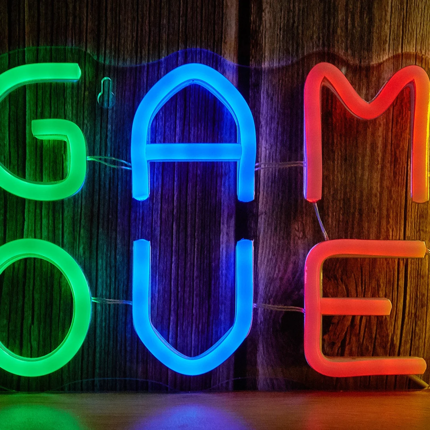 Chi-buy Game Over LED Neon Sign USB Powered Neon Signs Night Light 3D Wall Art & Game Room Bedroom Living Room Decor Lamp Signs