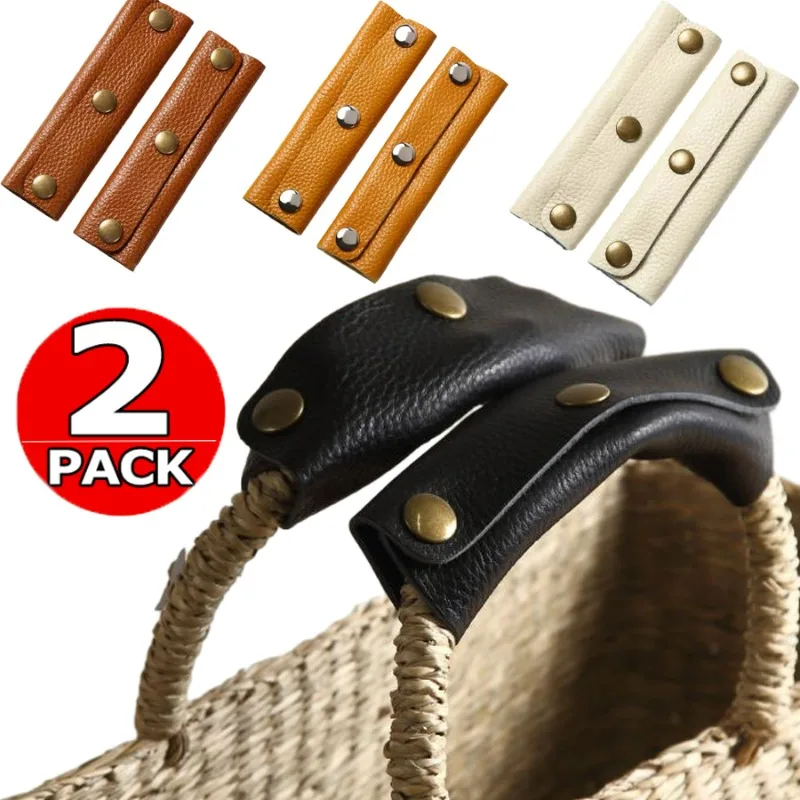 Bag Handle Cover New Fashion Leather Protective Cover Wrap Leather Anti-stroke Stroller Shoulder Strap Pad Cover Bag Accessories