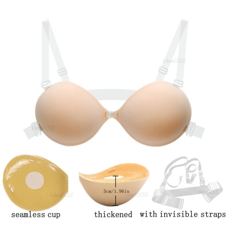 

Женский невидимый бюстгальтер с чашками пуш-ап, 5 см