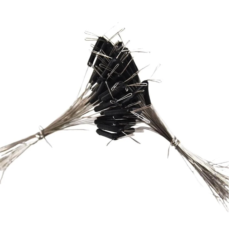 

100Pcs Fishing Sub Line Splitters Eight Types Space Bean Line Swivels Tying Tool for Angling Equipment