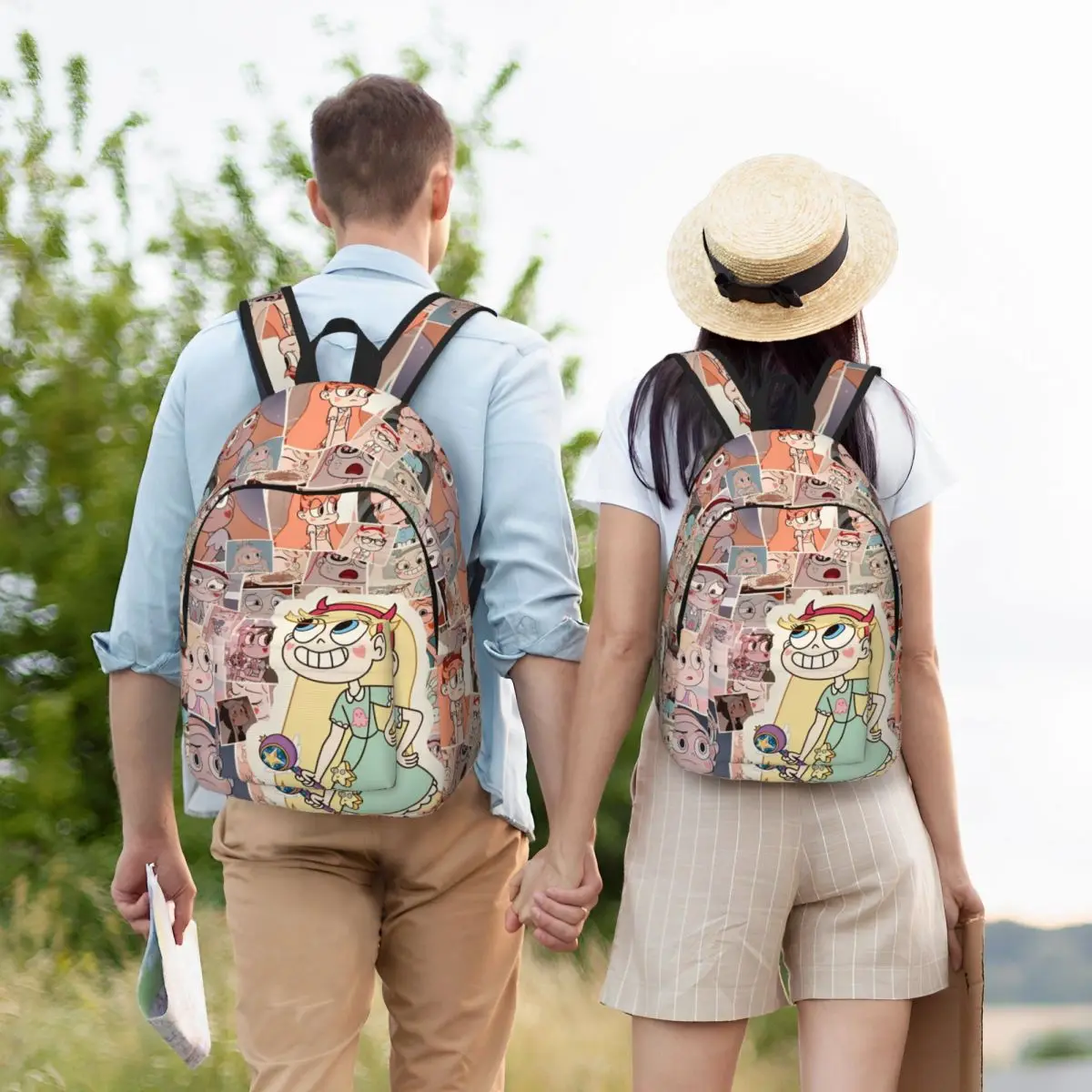 Stella contro. Zaino The Forces Of Evil Uomo Donna Moda Scuola Business Zaino Cartone animato carino Borsa a tracolla per computer portatile Sport