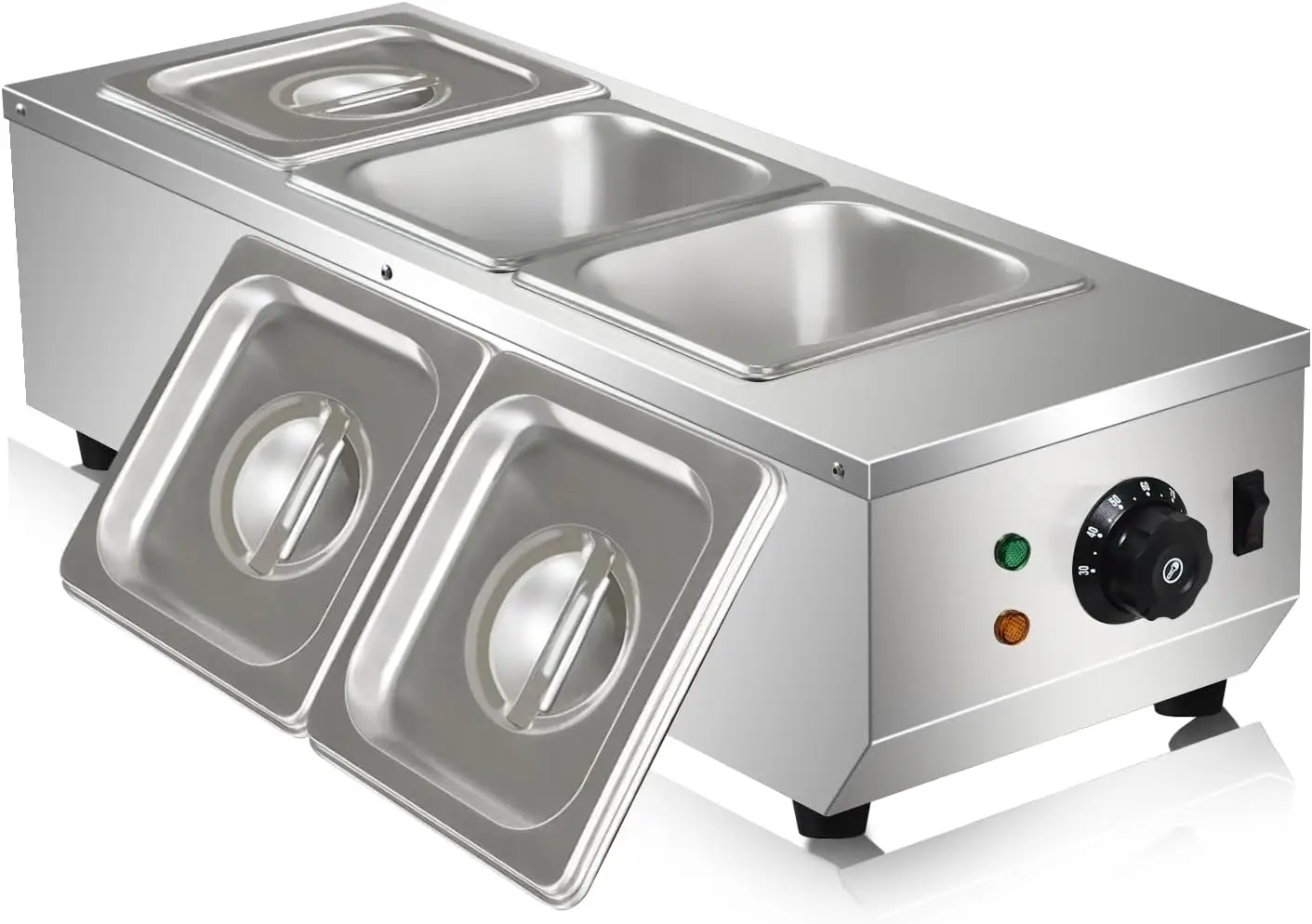 آلة تقسية، 3 خزانات وعاء صهر الشوكولاتة، وعاء فوندو كهربائي تجاري من الفولاذ المقاوم للصدأ بقدرة 1200 وات لشوكولاتة الشوكولاتة