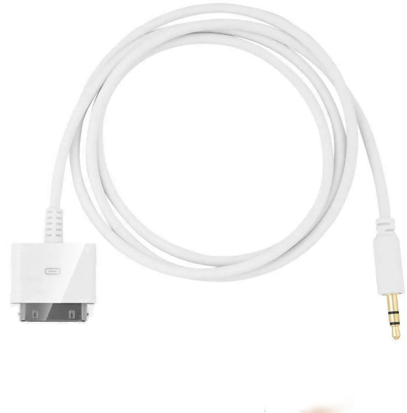 Stereo 3.5mm AUX Input to 30-Pin Male Dock Connector Cable Adapter Compatible with Old iOS phone