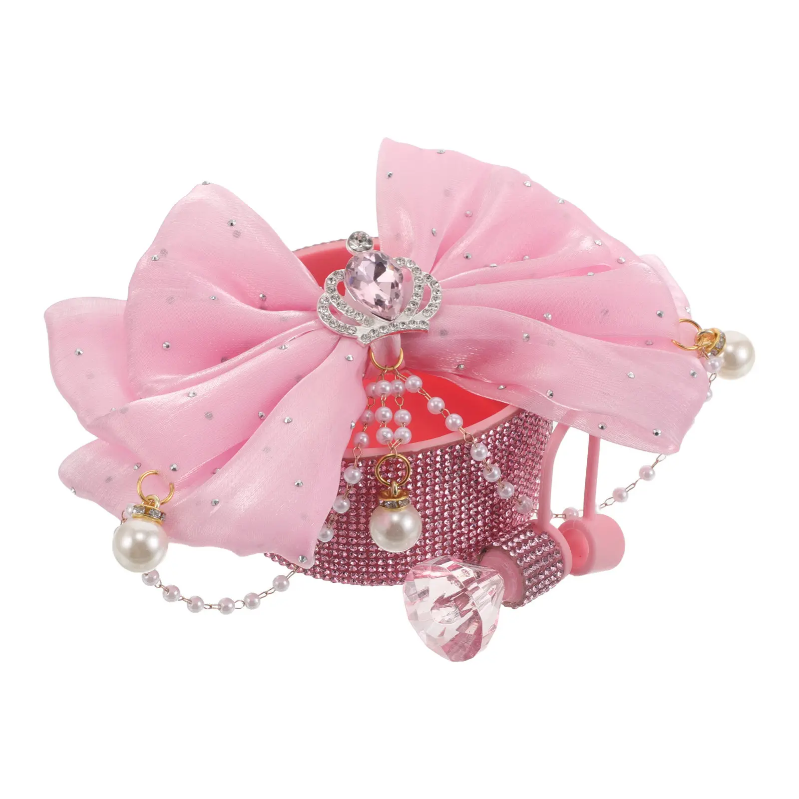 1Set Pink Glitter Bow Charm Rhinestone Straw Topper Silicone Boot Tumbler Decor Set for Women Girls Cup Accessories Bling Drink