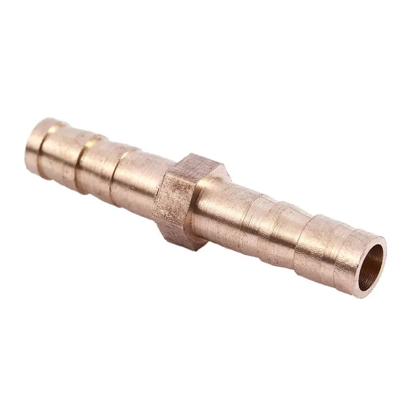 DT17 30 Pcs Gold Tone Brass Straight Hose Connector Joiner, 40mm 6mm ID Fuel Water Air Line Fittings