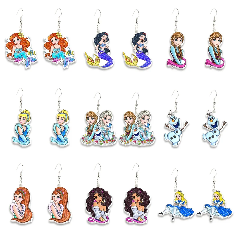 Disney Princess Mermaid Earrings Designer Jewelry Earrings for Men Disney Earrings