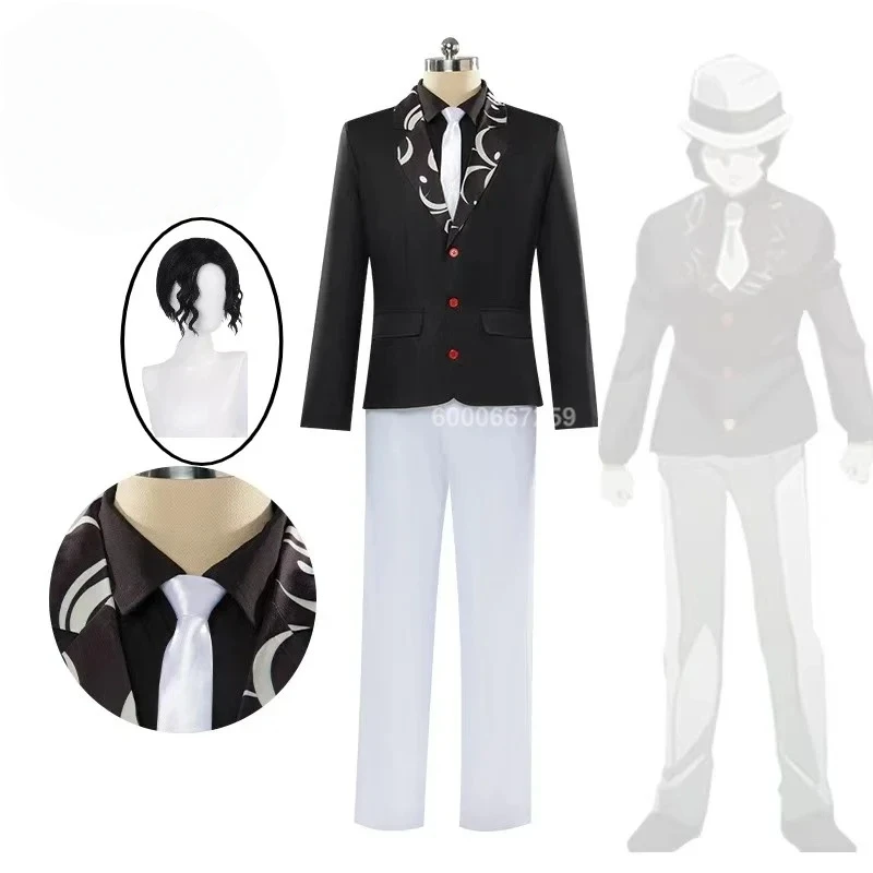 

Kibutsuji Muzan Demon King Косплей Аниме Kimetsu No Yaiba Костюм Униформа Шляпа Парик Костюм Хэллоуин Вечеринка Наряд для Женщин Мужчин