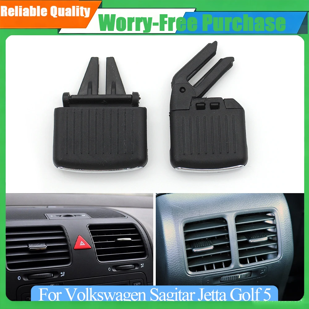 For Volkswagen Golf 5 Sagitar Jetta 1KD819703 1PC Interior Front Rear Air Conditioner AC Vent Grille Slider Outlet Tab Clip