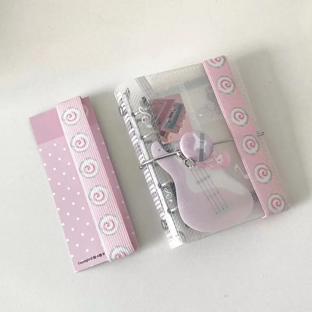 Cinghie per notebook regolabili Kawaii Notebook a fogli mobili Decorazione fai da te Cinghia elastica Simpatico accessorio per riporre la corda legante con fascia a stella