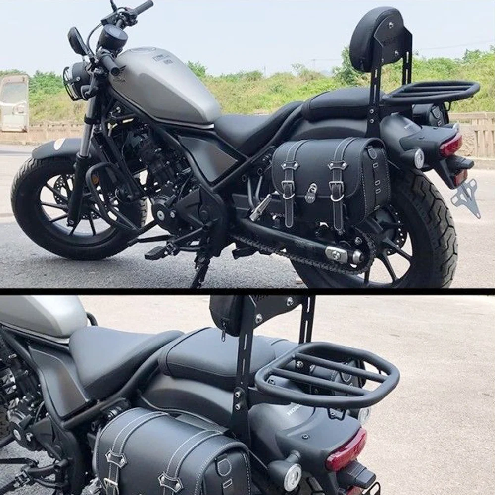 

High quality rear backrest for Honda REBEL CM300 CM500 modified armrest rear backrest high backrest shoulder strap tailstock