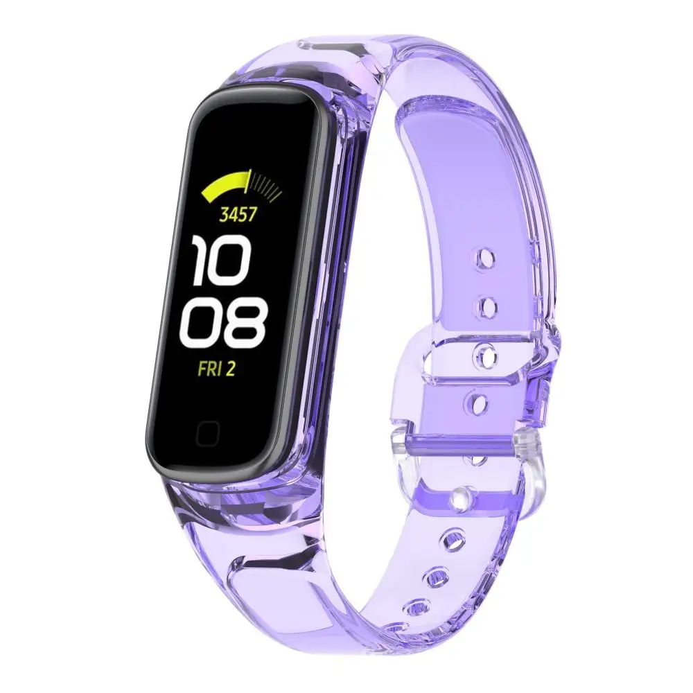 سوار معصم قابل للتنفس، سوار ساعة ناعم يتغير لونه في حزام الضوء بديل لهاتف Galaxy Fit 2 SM-R220