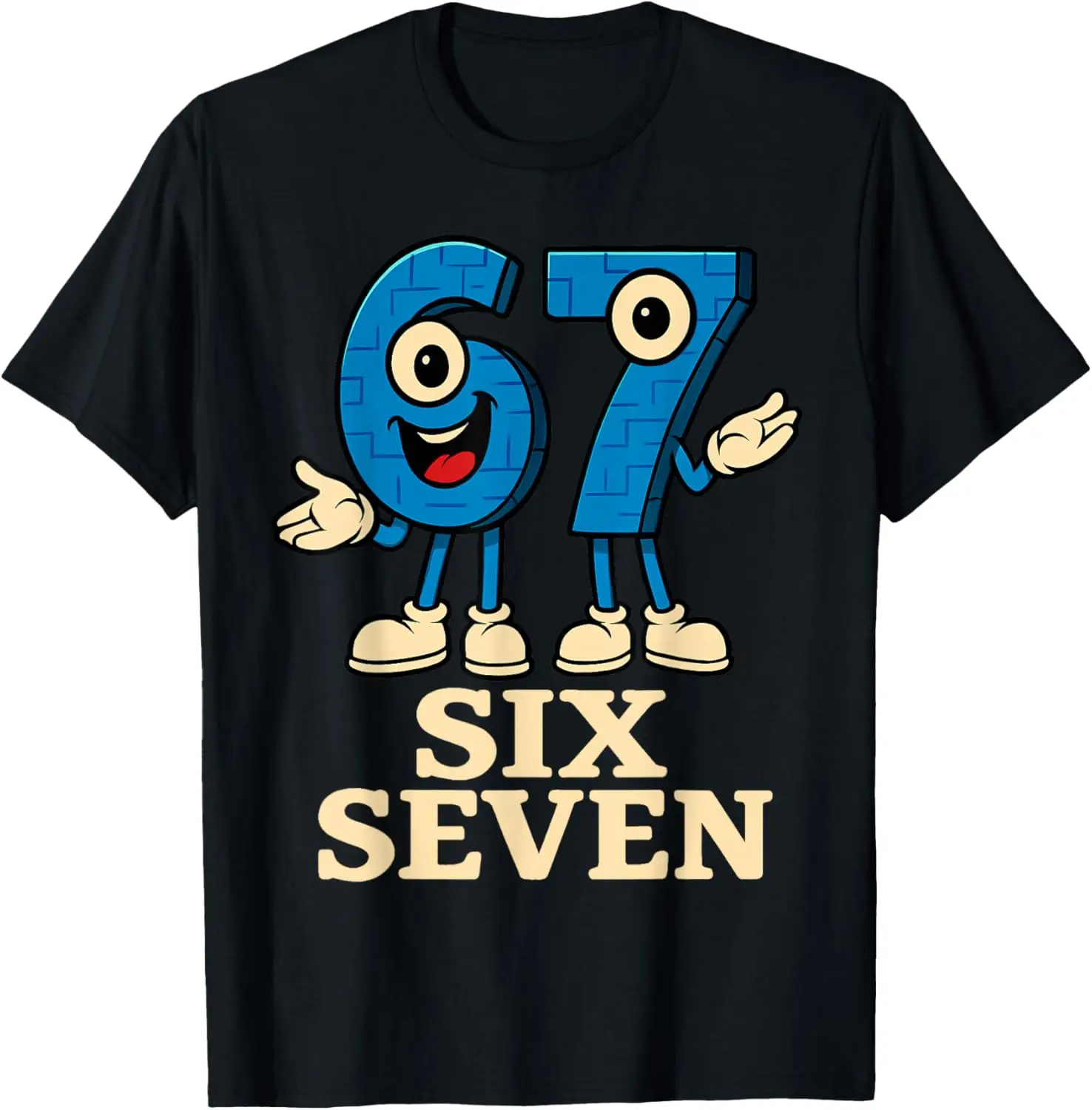 67 Six Seven 6-7 - Funny Italian Brainrot Gaming Meme T-Shirt Summer Short-Sleeved Breathable Sweat-Wicking Versatile Fashion
