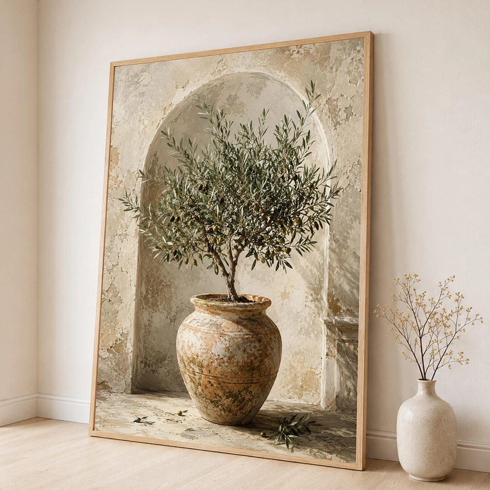 Silly Goose with Lemon Art Print, Rustic Mediterranean Wall Decor, Farmhouse Animal Painting Tuscan Cottagecore Poster Funny Kit