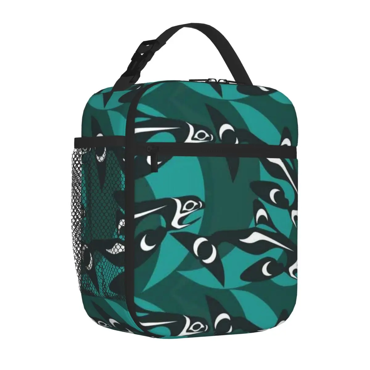 Bestselling Killer Whale Pod Floral Compact Lunch Bag Seaside Lunch Nylon Lunch Bag