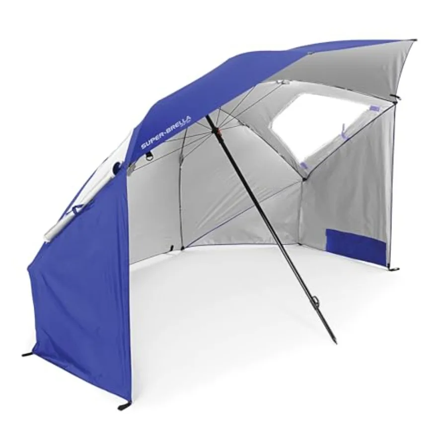 

Sport-Brella Super-Brella SPF 50+ Sun and Rain Canopy Umbrella for Camping in Black with Durable Polyester Fabric and Quick-Set