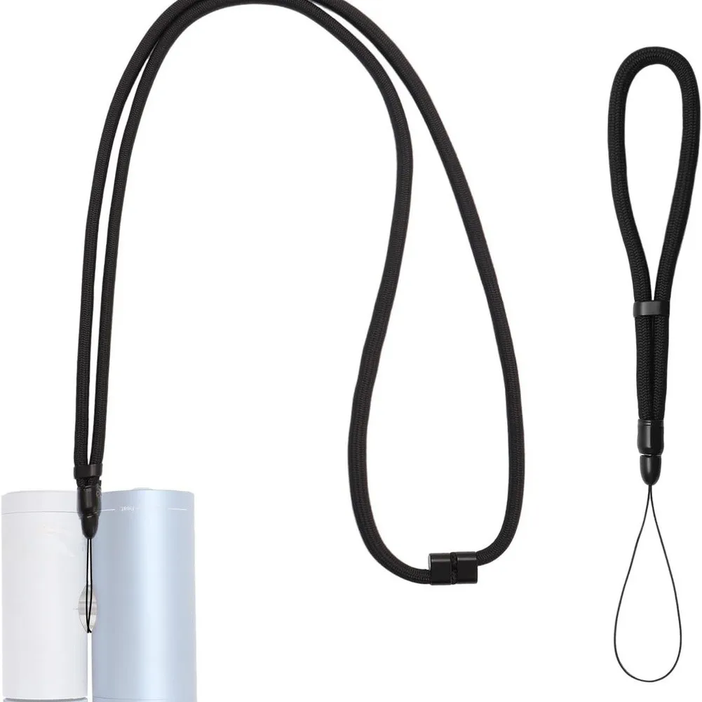 For SHARK ChillPill 3 in 1 Fan Strap Kit: 2pc Adjustable Crossbody and Wrist Strap - Black Polyester 36cm / 72cm