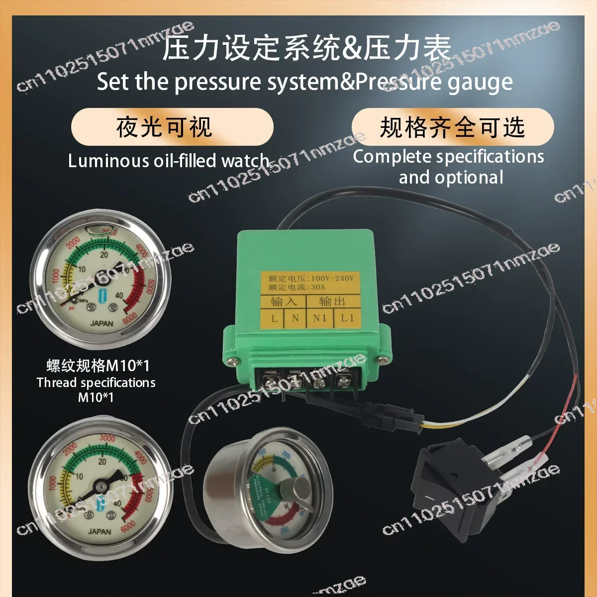 manometro-m10-1-per-pompa-ad-alta-pressione-compressore-d'aria-con-arresto-automatico-0-40mpa