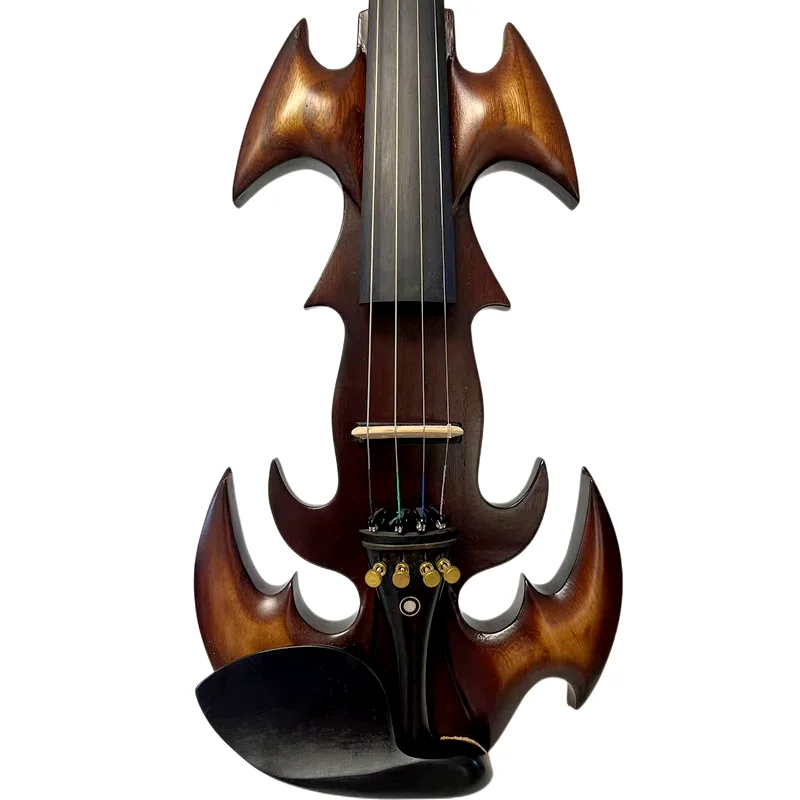 NEW model crazy -1 SONG carved dragon head 4/4 Electric Violin Fiddle solid wood with case, bow,connection cable