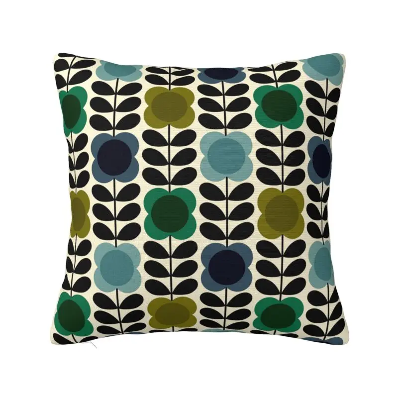 Custom Orla Kiely Spot Flower Stem Blue Green Luxury Pillow Cover Sofa Cushion