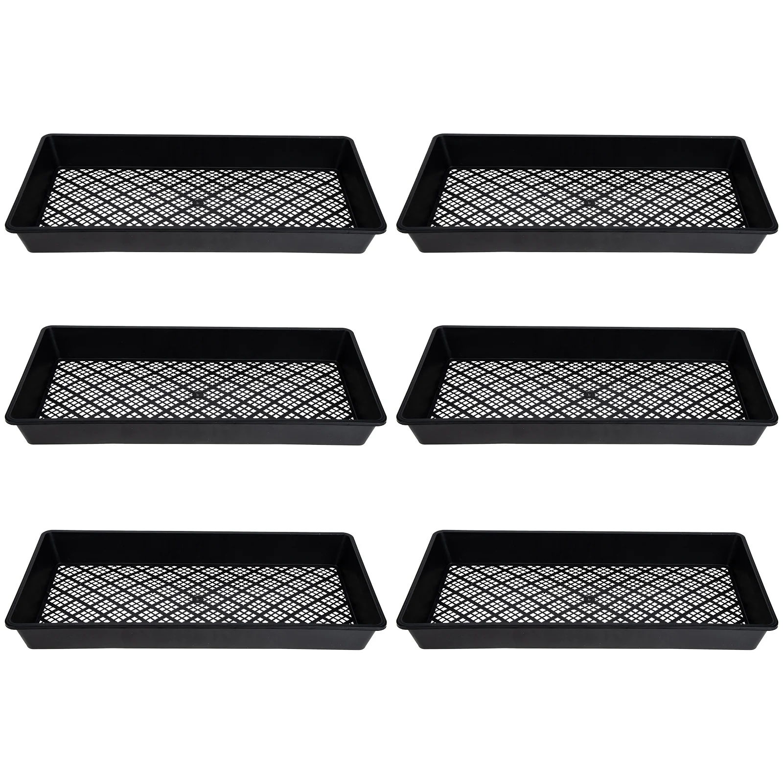 

6Pcs Plant Germination Trays Premium Plastic Nursery Growing Hollow Bottom Sowing Tray Microgreens Growing Starter Germination