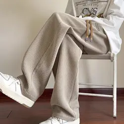 New Fashion Men's Loose Casual Pants Men's Corduroy Pants Fashion Man Sports Pants Trendy Sweatpants