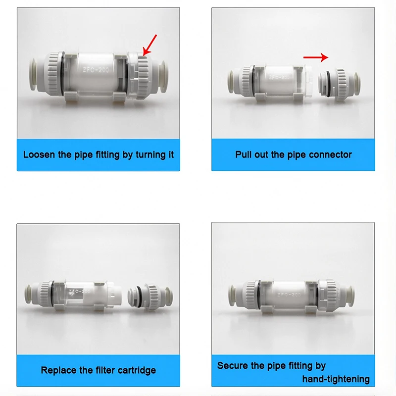 1/5 Stück Neues Modell AFR Typ Rohrförmiger Vakuumfilter ZFC100-04B ZFC200-06B ZFC200-08B ZFC54-B Abnehmbare Faserfilterkartusche ZFC – Detail 3