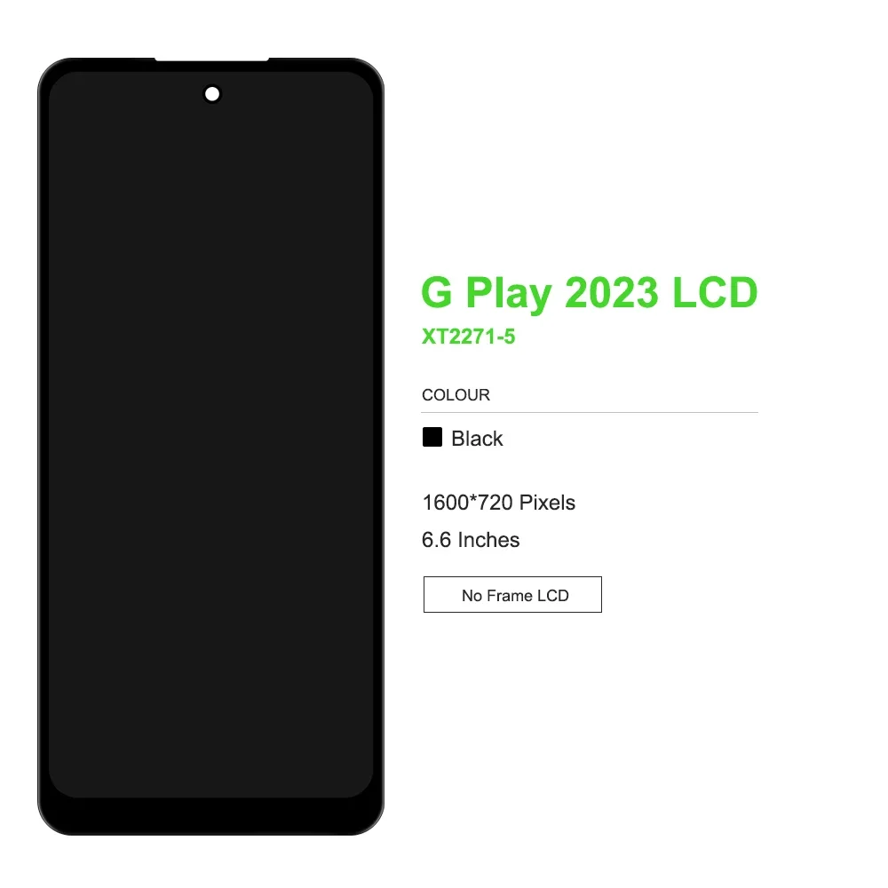 For Motorola Moto G PLAY(2023)6.5\'\'For Moto G PLAY 2023 XT2271-5 LCD Display Touch Screen Digitizer Assembly Replacement