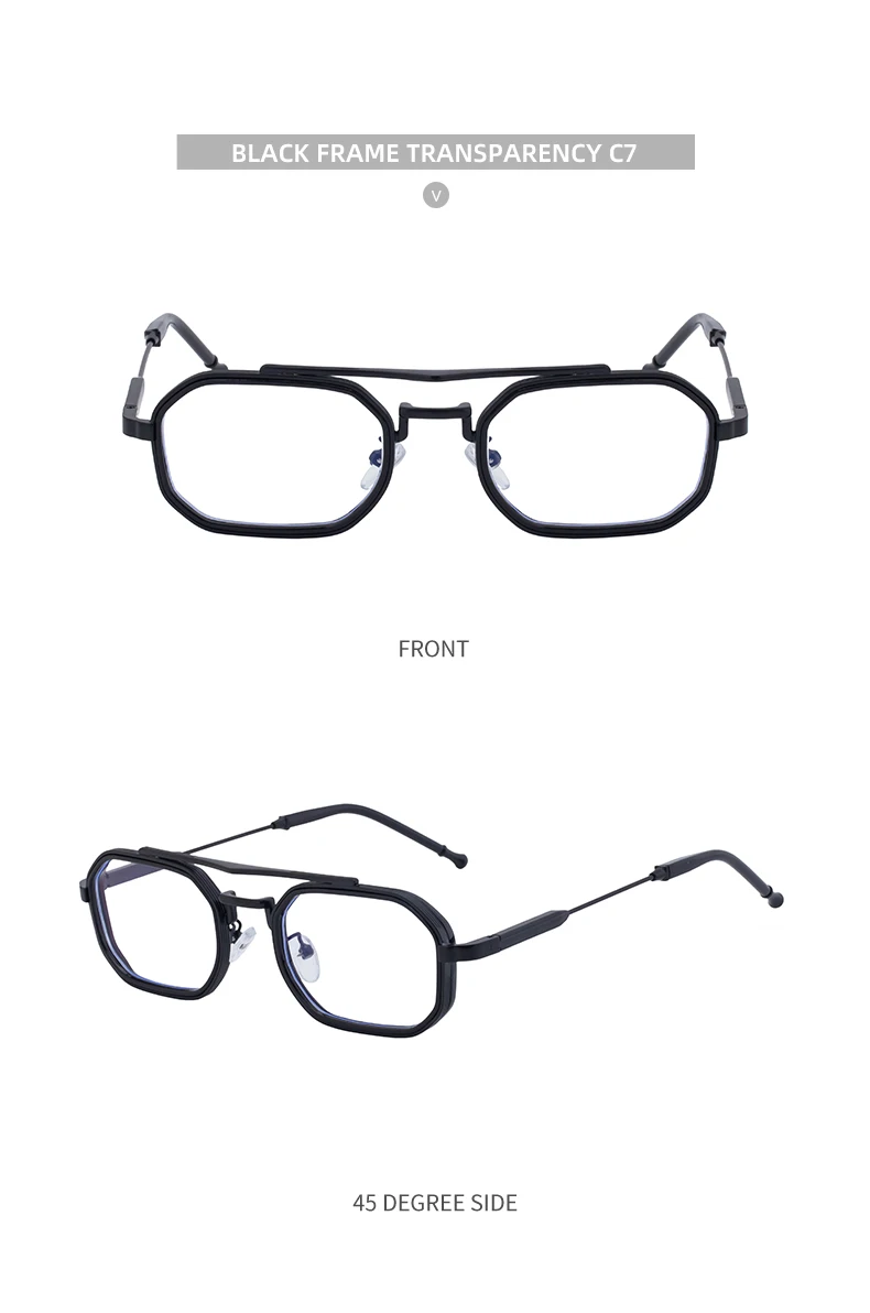 Steampunk Rechteckige Sonnenbrille für Herren 2026 Luxusmarke Retro Punk Sonnenbrillen für Männer Vintage Doppelbalken-Brillen UV400-Schutz – Detail 21