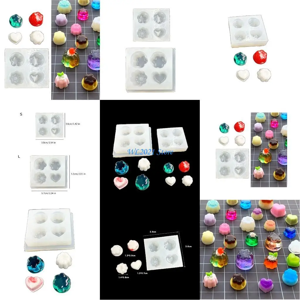 

G5GC Decorative Silicone Fondant Mould Set Accessory for Chocolate Candy and Jelly Desserts Without and Easy to Cleaning