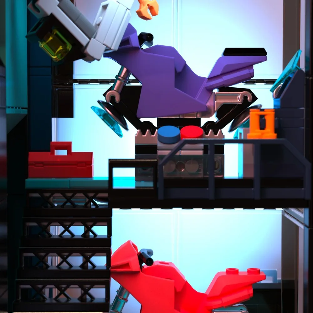 MOC 2098 ELEMENTÓW Klocki Konstrukcyjne Cyber Future City Widok Ulicy Małe Elementy Model do Składania DIY Dekoracja Prezent dla Dorosłych