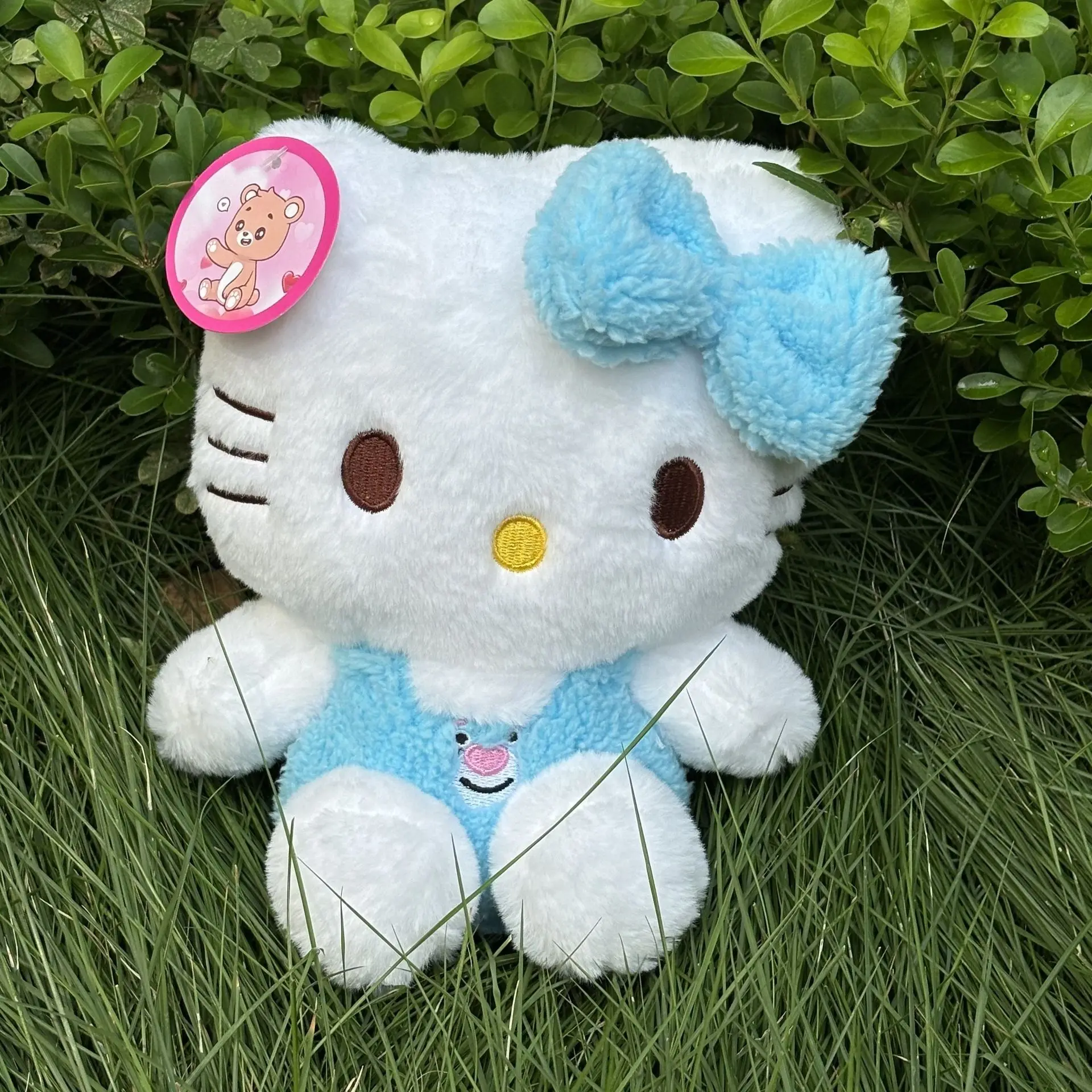 23cm kawaii olá kitty boneca de pelúcia anime animais de pelúcia brinquedos dos desenhos animados kitty gato decorações do quarto acessórios presente aniversário