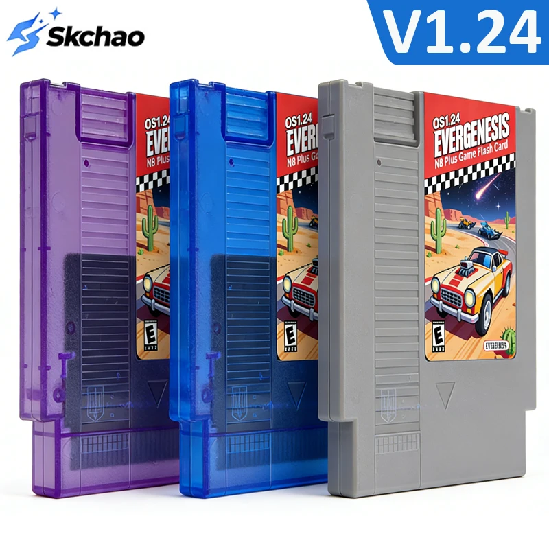Cartucho de juegos 2000 en 1 N8 Plus OS V1.24 con tarjeta TF de 4G, tarjeta de juegos retro clásica de 8 bits para consola Nintendo Famicom FC y US NES