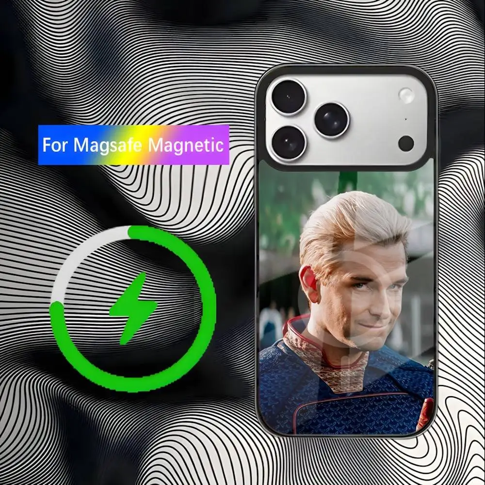 De H-HomelanderS telefoonhoesje voor iPhone 17,16,15,14,13,12,11,Pro,Max,Plus,Mini,SE4,E magnetisch Magsafe draadloos opladen