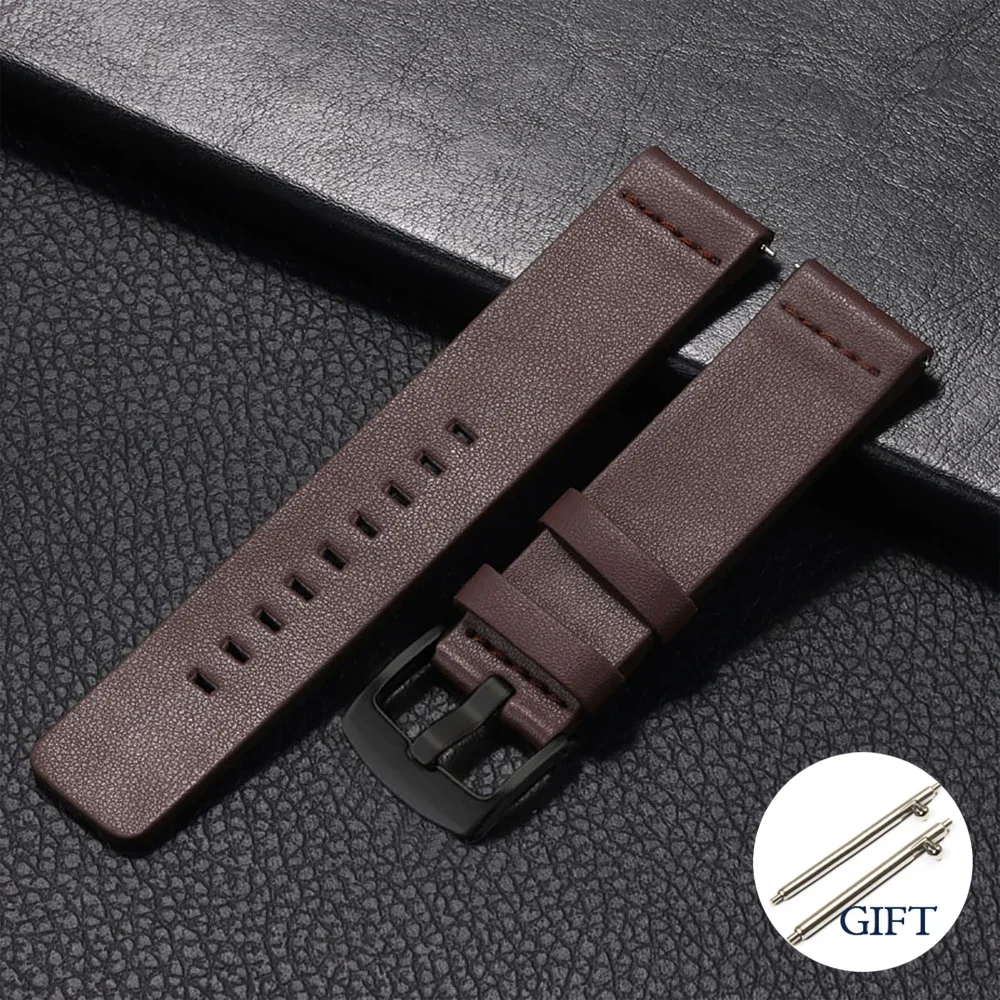 20 mm 22 mm Uhrenarmband Schnellverschluss-Lederarmband für Samsung Galaxy Watch 3 Active2 40 44 mm Huawei Watch GT 2 Uhrenarmband 24 18 mm