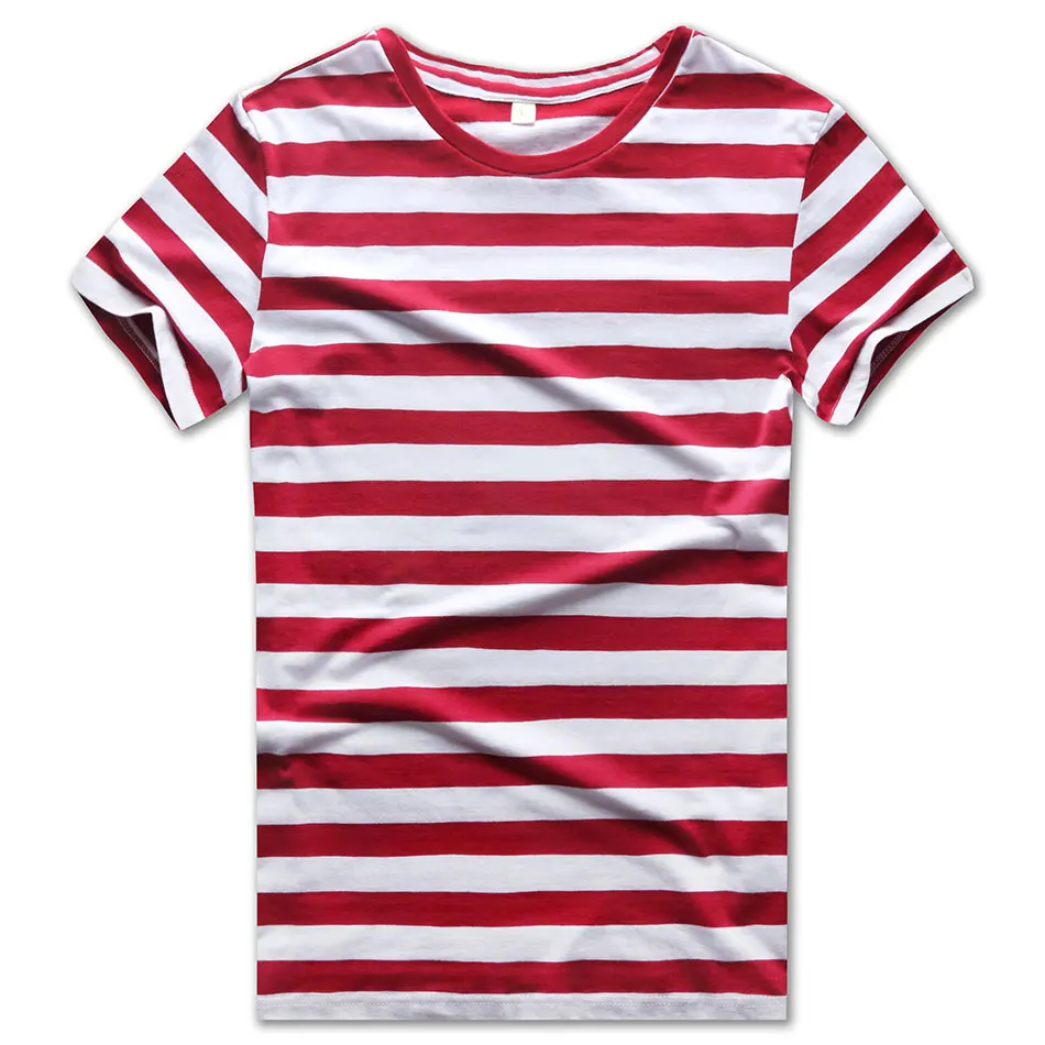 Zecmos Red White Rainbow Striped T Shirt for Women Summer Round  Short Sleeve Tees for Women Casual Summer Cool