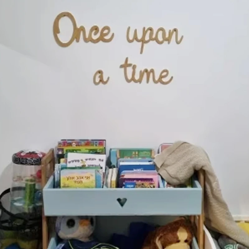 Custom Once Upon a Time Sign Wooden Letters for Nursery Word Cutout Playroom Sign Kids Room Decor Custom Wood Words Kids
