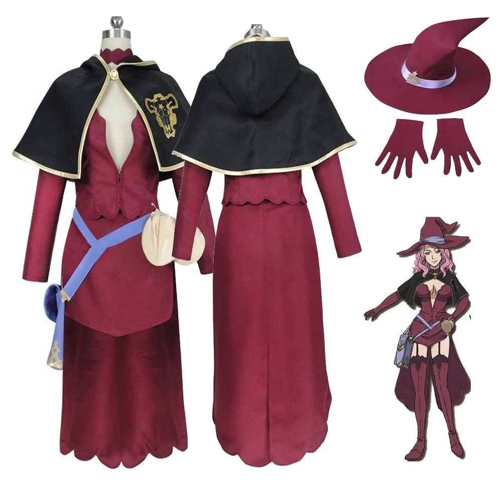 

2026 New Anime Black Clover Vanessa Cos Cosplay Costume Halloween Vanessa Cos Costume Full Set Disguise Performance Stage Wear