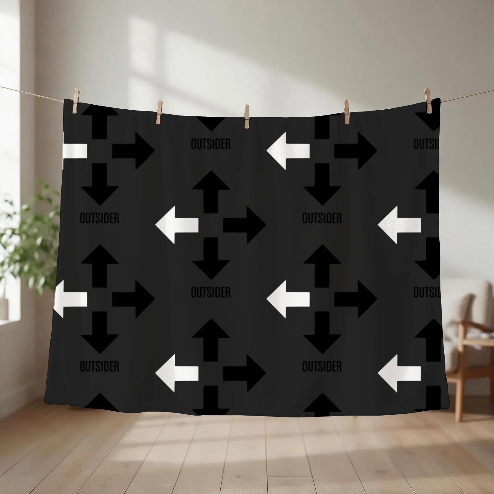 Outsider Throw Blanket Vintage bed plaid Soft Beds Baby Blankets