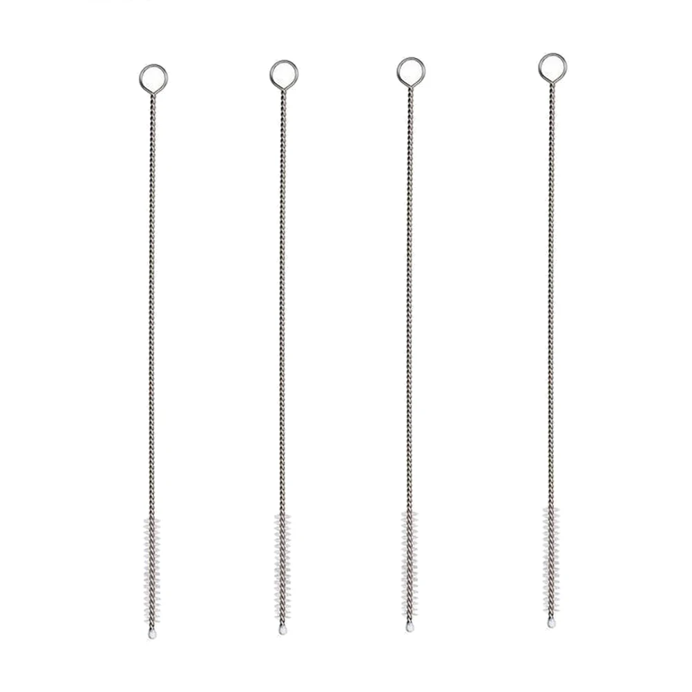 

20pcs Stainless Straw Brush Bottle Cleaner Reusable Stainless Steel Straw Brush Washable Long Bristles for Straws Tubes Funnels