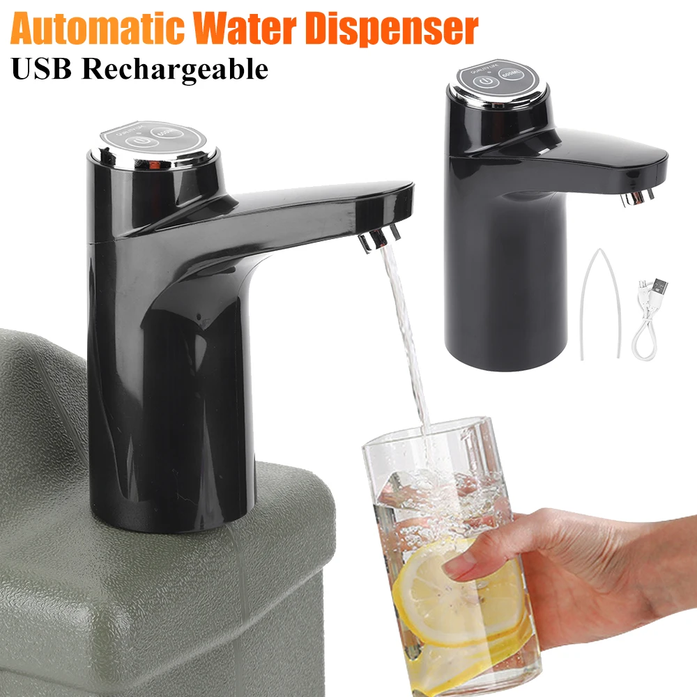 Electric Water Pump USB Rechargeable Portable Water Dispenser One Key Switch Mini Water Pump for Camping Water Tank