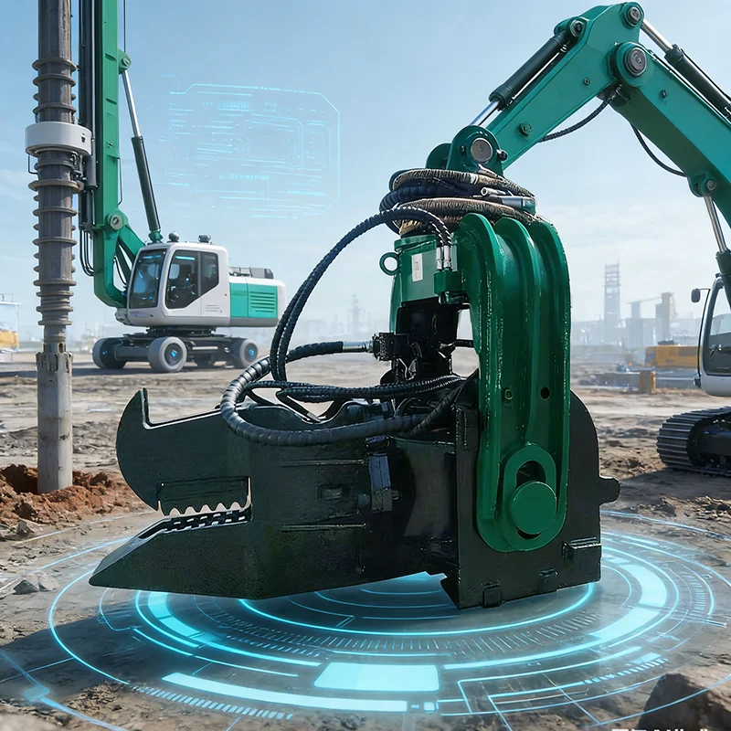 Hydraulic Pile Driver for Excavators, Vibration Pile Driving Machine for Road & Bridge Construction