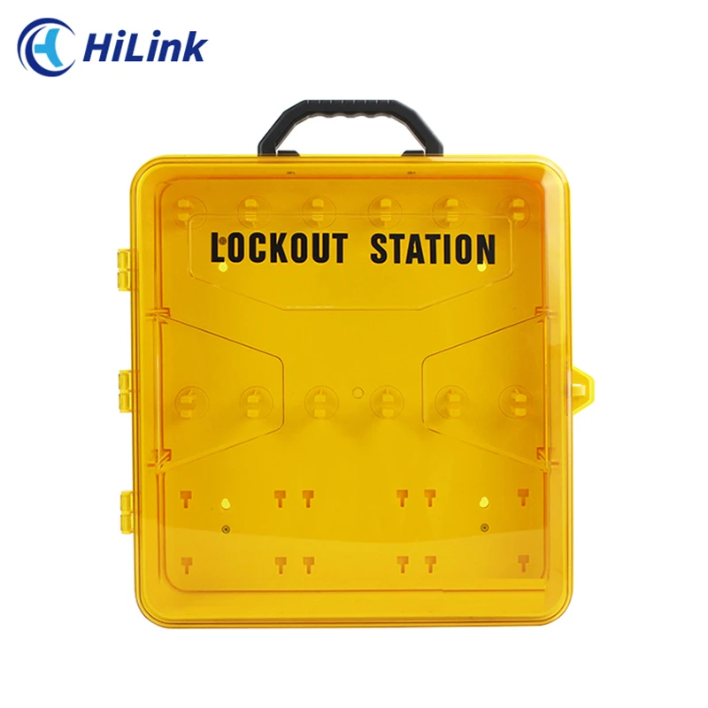 LOTO Handheld Wall Mounted Dual Use,6 Different Inner Types Transparent Dust-Proof Covered Lockout Tagout Station