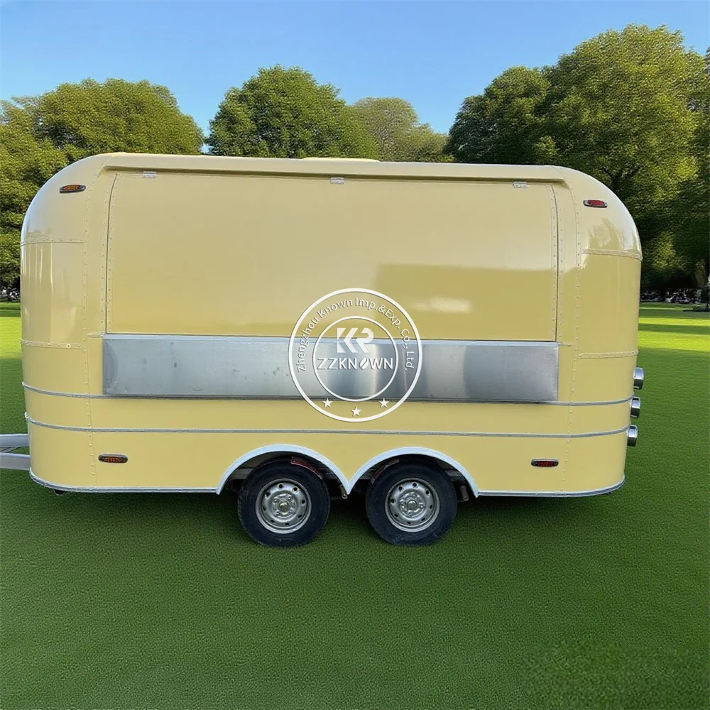 Commercial Mobile Catering Fast Food Trailer Street Stainless Steel Multifunction Snack Machines Food Truck For Food Shop