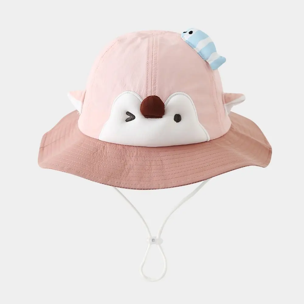 

Quick Dry Big Brim Children's Sun Hat Sun Protection Foldable Penguin Sunscreen Hat Breathable Thin Bucket Hat Outdoor